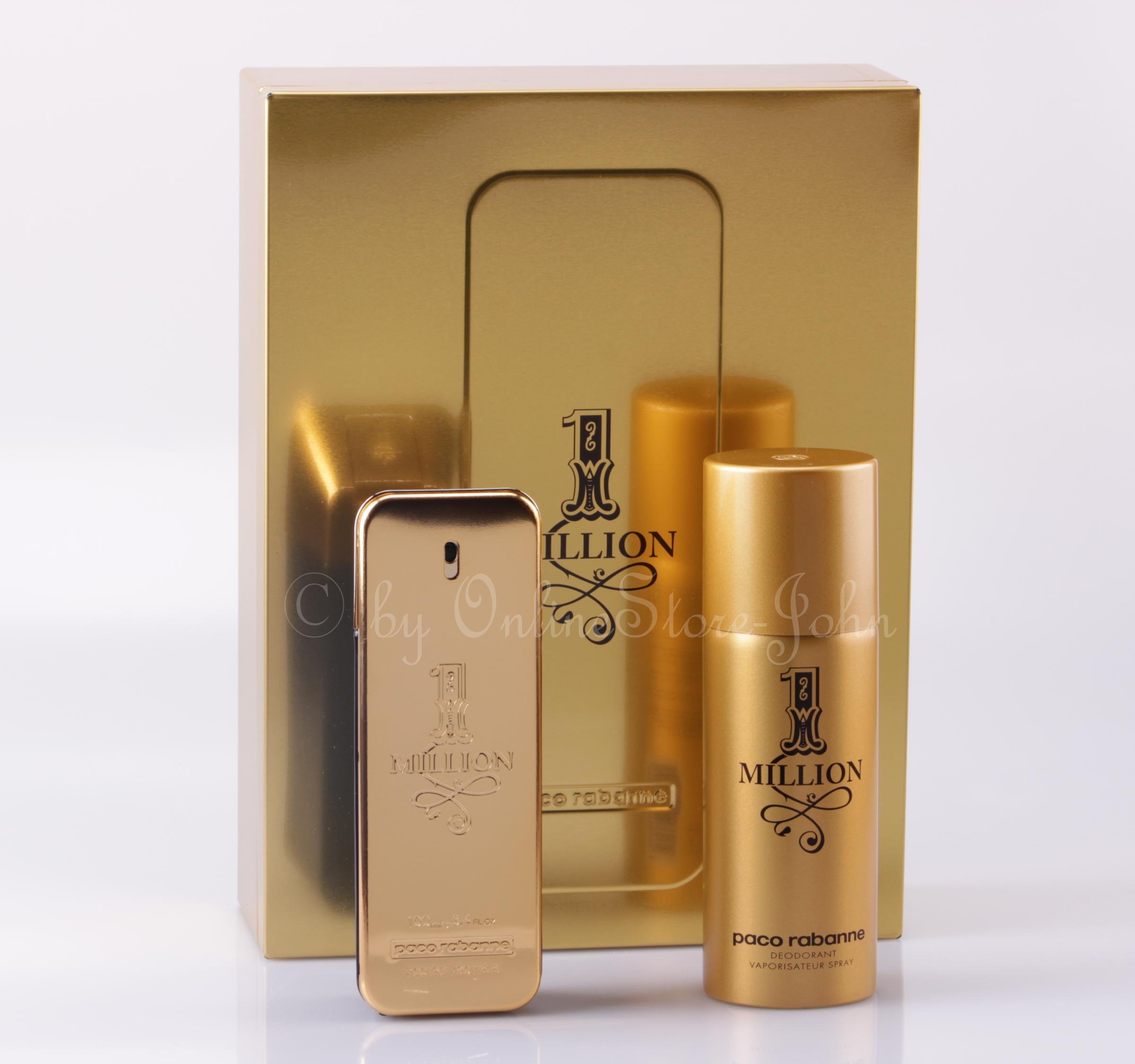Paco Rabanne 1 Million Set 100ml EDT + 150ml Deodorant Spray NEW