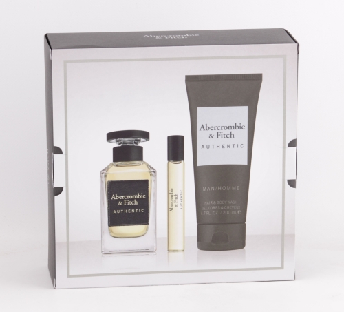 Abercrombie & Fitch - Authentic Man Set 100ml + 15ml EDT + 200ml Shower Gel
