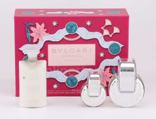 Bvlgari - Omnia Crystalline - 3-teiliges Geschenk-Set 65ml + 15ml EDT + Body Lotion