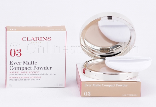 Clarins - Ever Matte Compact Powder - 10g - 03 Light Medium