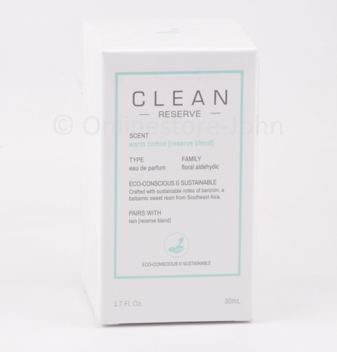 Clean - Warm Cotton - Reserve Blend - 50ml EDP Eau de Parfum