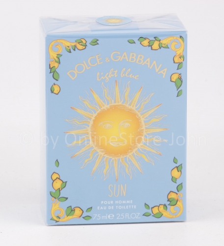Dolce & Gabbana - Light Blue pour Homme Sun - 75ml Eau de Toilette
