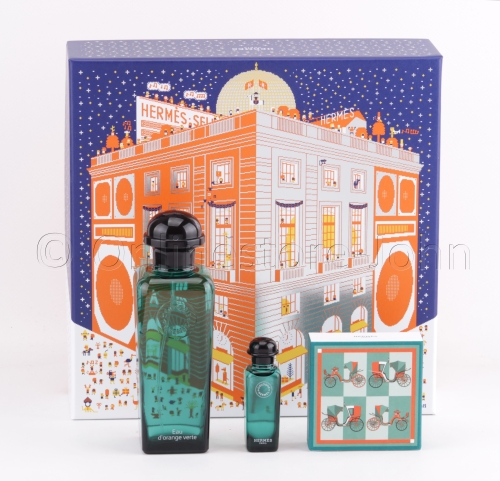 Hermes - Eau d'Orange Verte Set - 100ml + 7,5ml EDC + 50g Seife