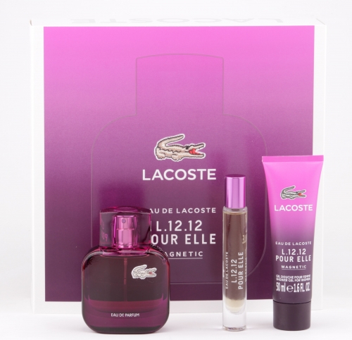 Lacoste - Eau de Lacoste L.12.12 pour Elle Magnetic Set - 45ml + 7,4ml EDP + Gel