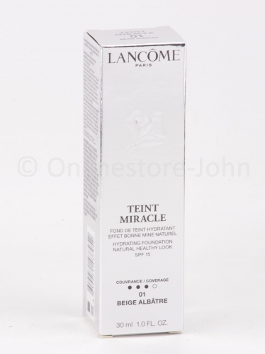 Lancome - Teint Miracle - Hydrating Foundation SPF 15 - 30ml - 01 Beige Albatre