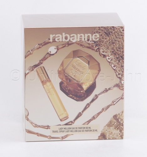 Paco Rabanne - Lady Million Travel-Set - 80ml EDP + 20ml EDP Eau de Parfum