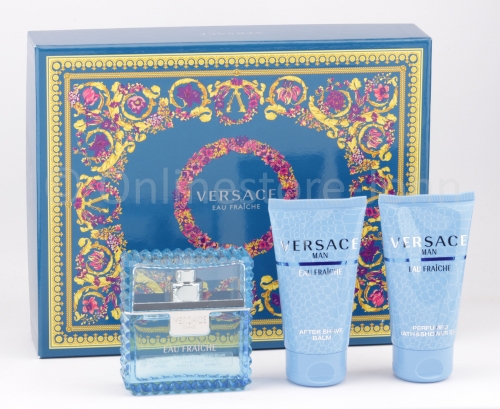 Versace - Man Eau Fraiche Set - 50ml EDT + Shower Gel + After Shave Balm