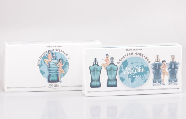 !! B-WARE !! Jean Paul Gaultier - Le Male Airlines - 2 x 7ml EDT + 2 x 7ml EDP Intense - Folienversiegelung fehlt