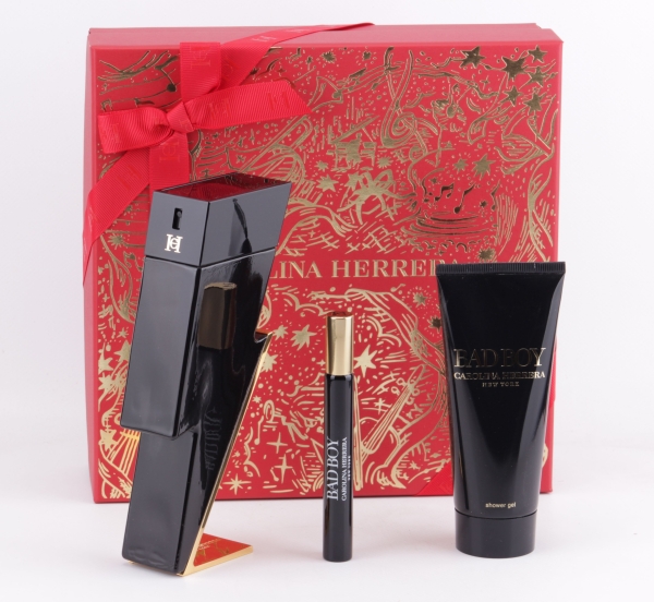 Carolina Herrera - Bad Boy Set - 100ml + 10ml EDT + 100ml Shower Gel