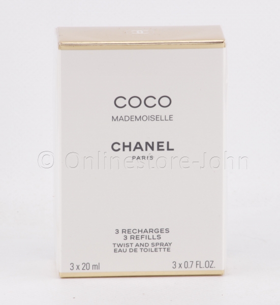 Chanel - Coco Mademoiselle Twist & Spray Refills - 3 x 20ml = 60ml EDT Eau de Toilette