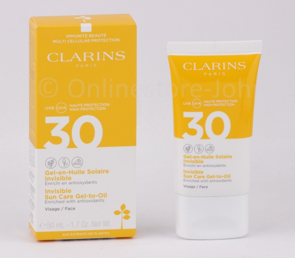 Clarins - Invisible Sun Care Gel-to-Oil SPF30 50ml - Face