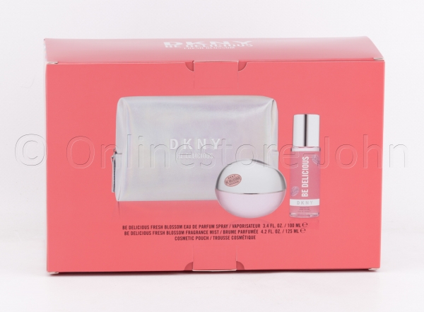 DKNY - Be Delicious Fresh Blossom Set - 100ml EDP + 125ml Fragrance Mist + Pouch